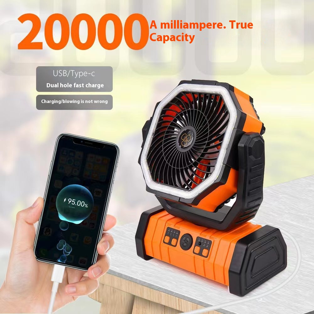 Outdoor Household/Camping Power Bank LED Light/Fan