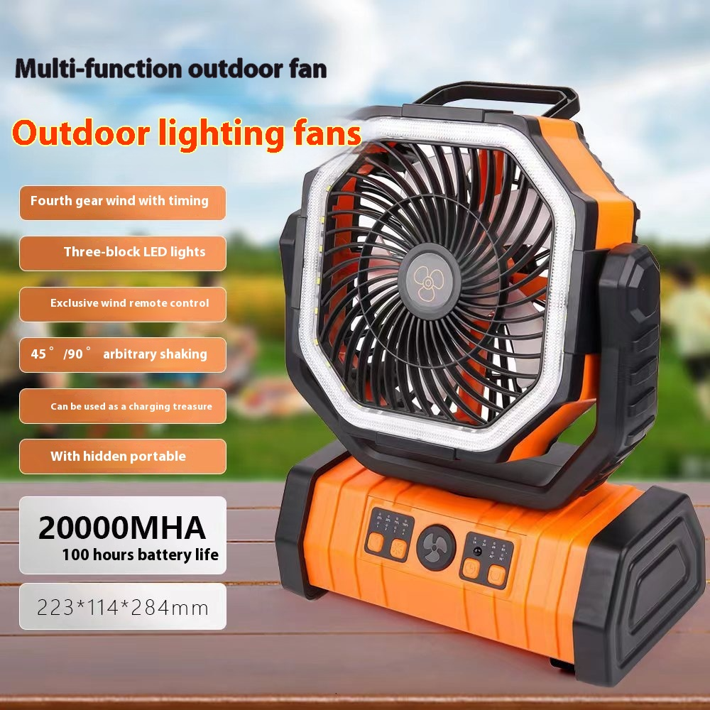 Outdoor Household/Camping Power Bank LED Light/Fan