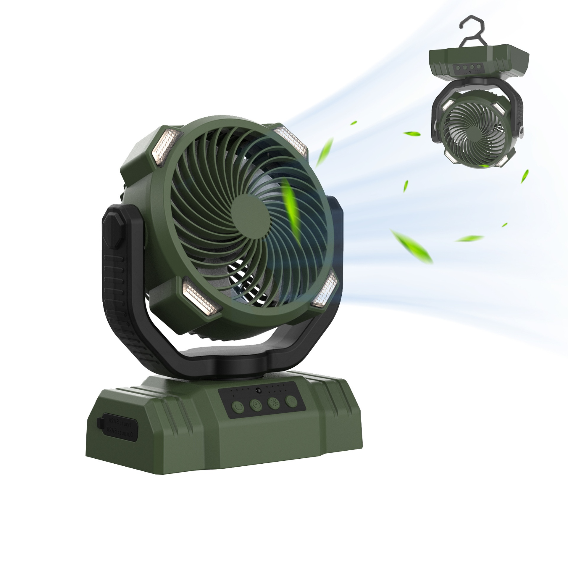 Outdoor Household/Camping Power Bank LED Light/Fan
